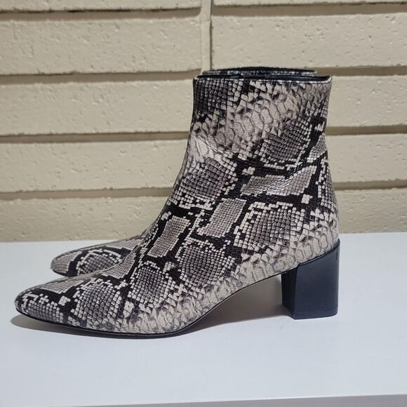 Vince Lanica Python Vero Cuoi Leather Boots Booties – Size 8M, Made in Italy - Picture 1 of 8